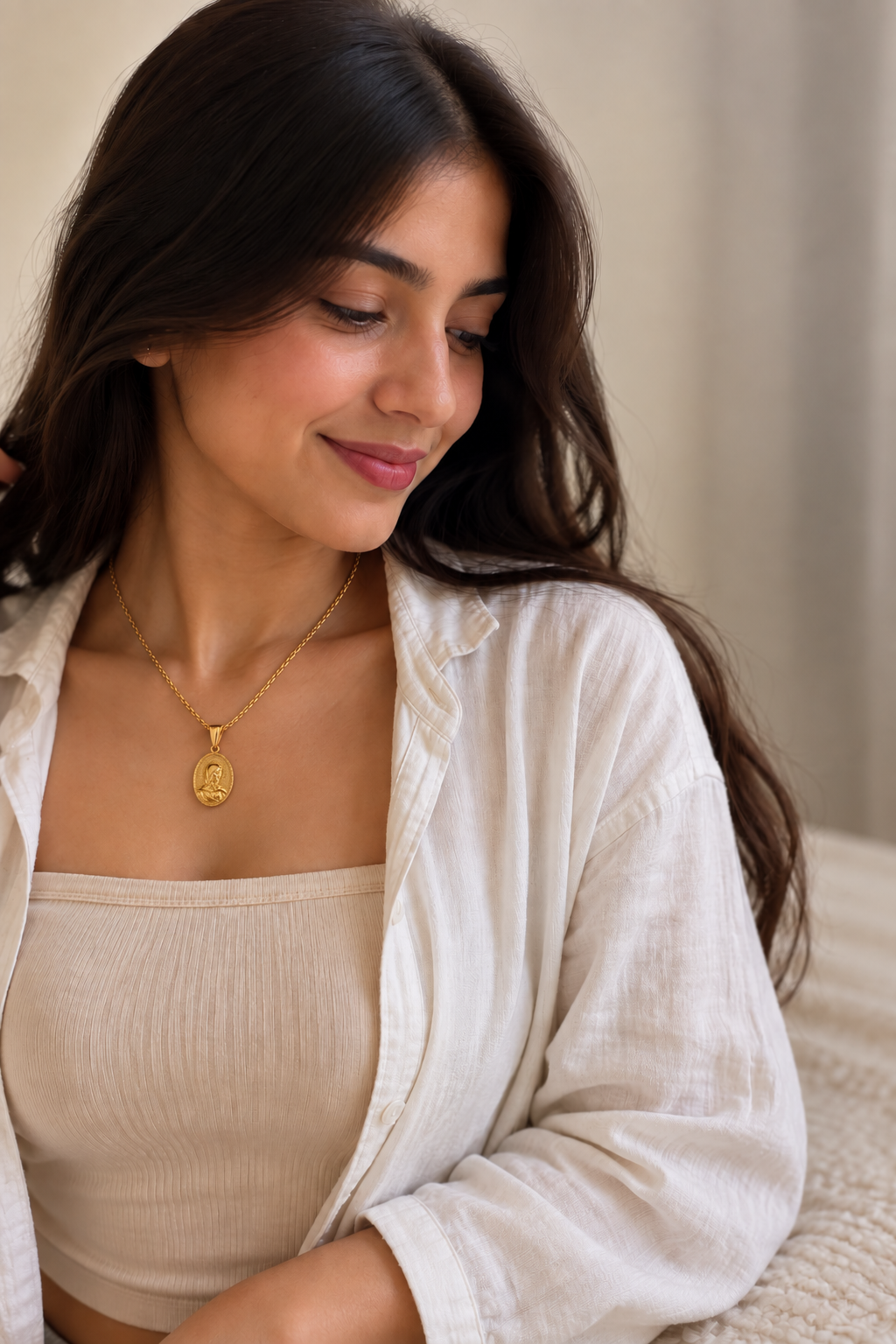 Mother Mary Amulet Chain