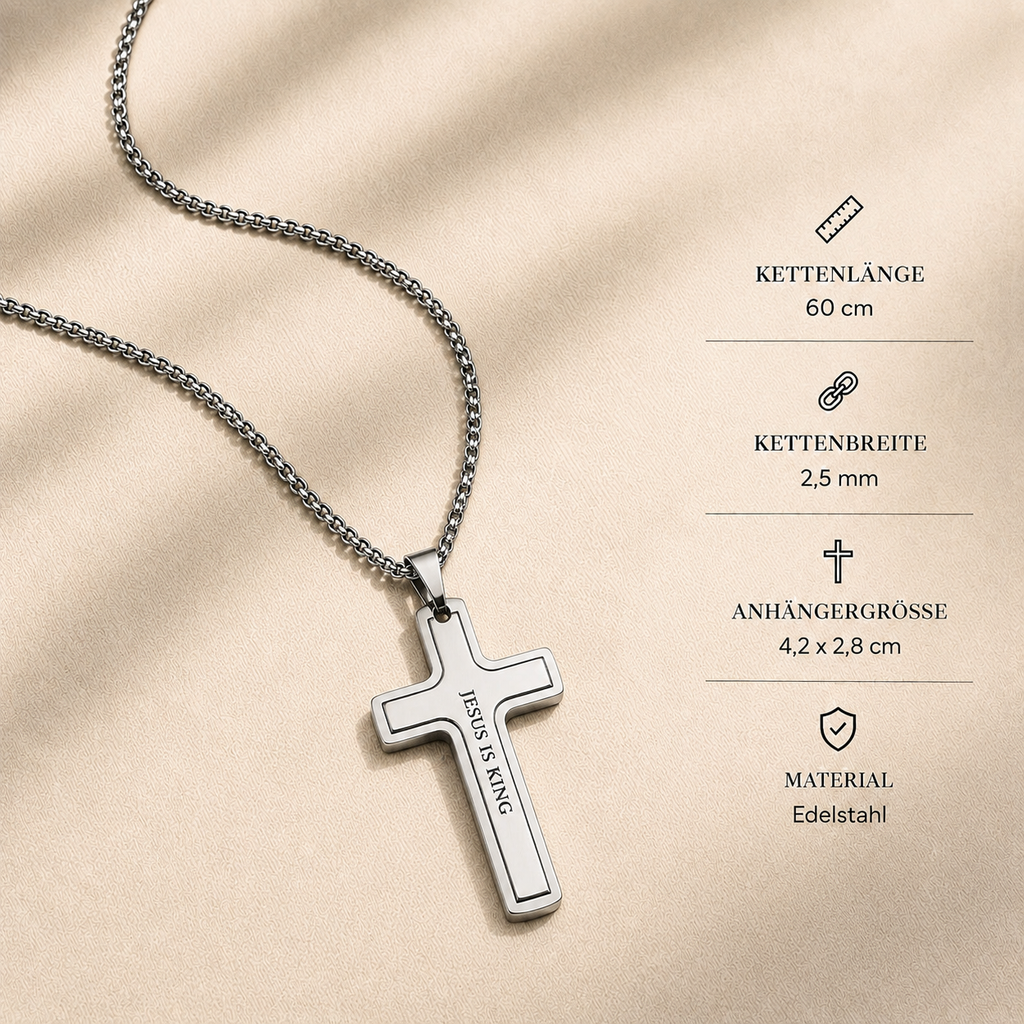 Engraved Cross Chain