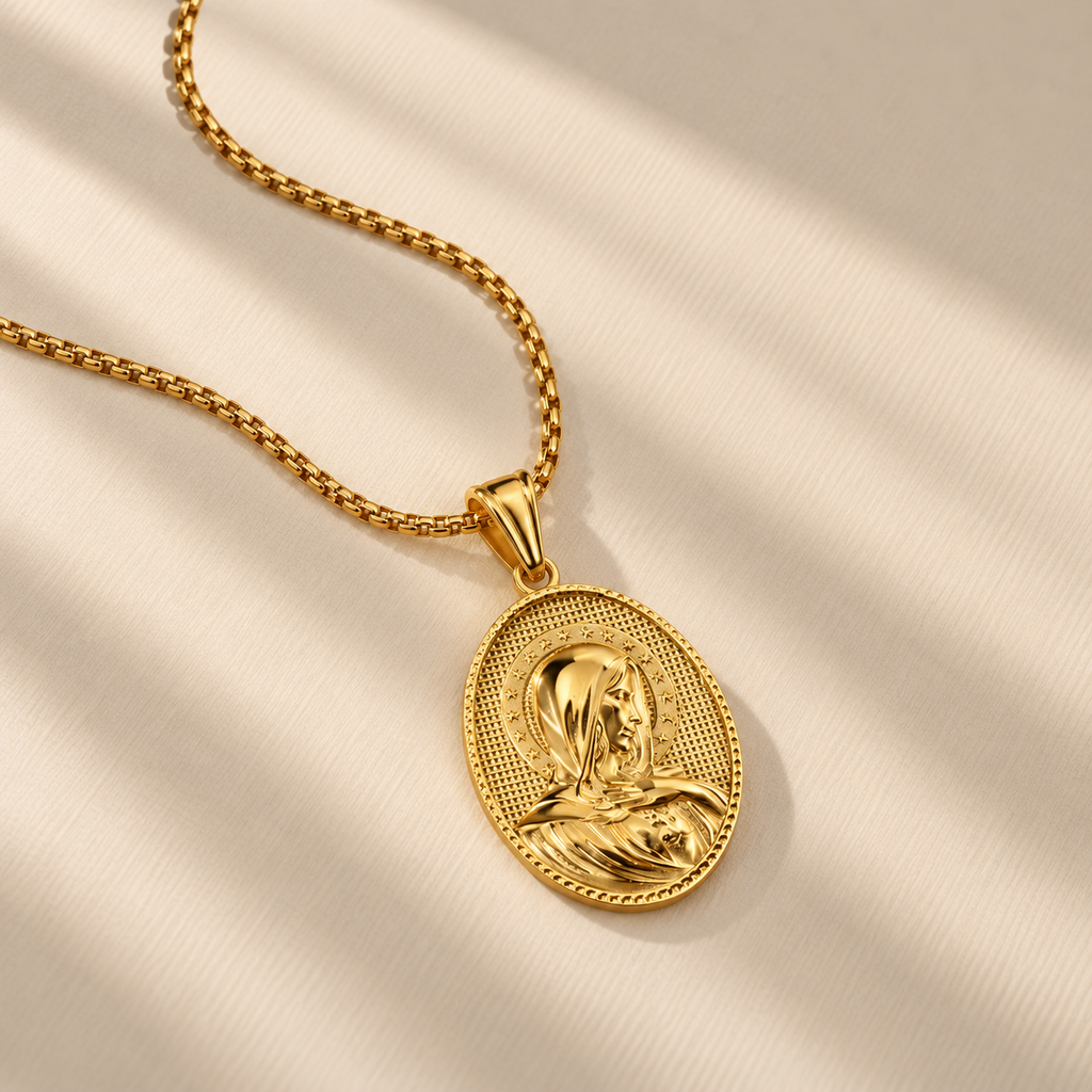 Mother Mary Amulet Chain
